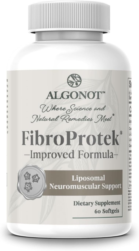 FibroProtek 1 Pack, Physician Recomendado - Luteolin &amp; Quercetin Incluido en una exclusiva combinación de ingredientes que incluyen aceite de oliva