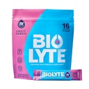 BIOLYTE IV Electrolyte Powder Packets, IV Liquid Drink Mix for Water, Doctor-Developed Hydration, HSA & FSA Approved Dehydration Relief, Chemotherapy Must Haves for Women, Men- Fruit Punch (16 Sticks)
