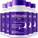 Nite Hush Pro Suplementos de cerebro para cápsulas de memoria y foco, NiteHush Advanced Formula Brain Health Support - Maximum Strength Nootropics NiteHushPro All Natural Support Pills Reviews (5 Pack)