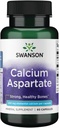 Swanson Calcium Aspartate - Suplemento Herbal Promoción de Hueso, Corazón, &amp; Muscle Health - Fórmula Natural Promoción del bienestar corporal total - (60 cápsulas-200 mg cada uno)