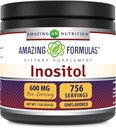 Amazing Formulas Inositol Powder Suplemento TEN 600 Mg per Serving TEN Desflavored TEN 1 Lb (454 Grams) ← Non-GMO TEN Gluten-Free TEN Made in USA