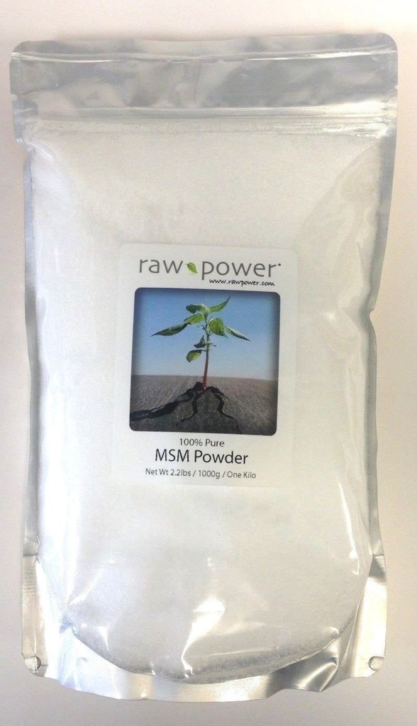 Raw Power MSM Powder, 100% puro, (ONE Kilo/2.2lbs/1000g, Made in The USA)