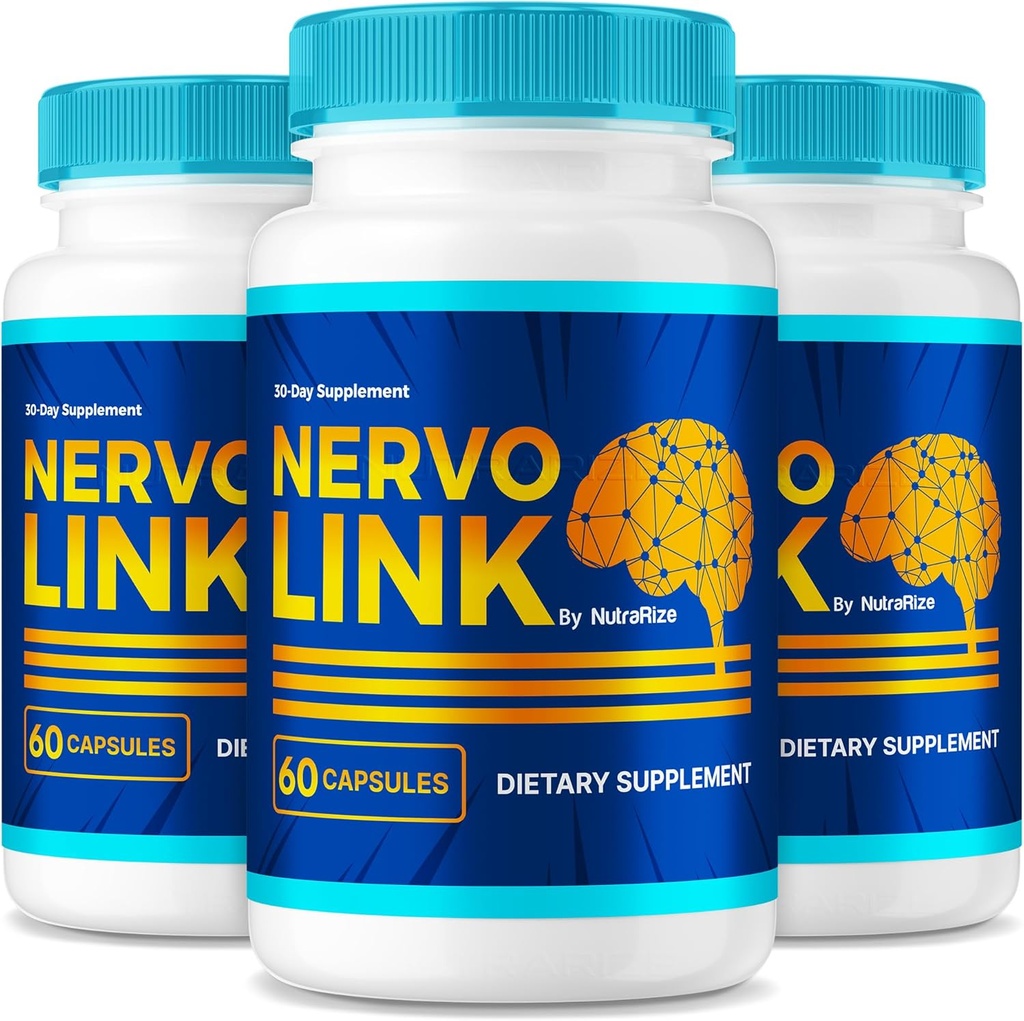 (3 Pack) NervoLink – Daily Support Capsules with a Balanced Formula for Focus, Alertness, and Everyday Sharpness, Easy-to-Take Pills for Daily Wellness (180 cápsulas)