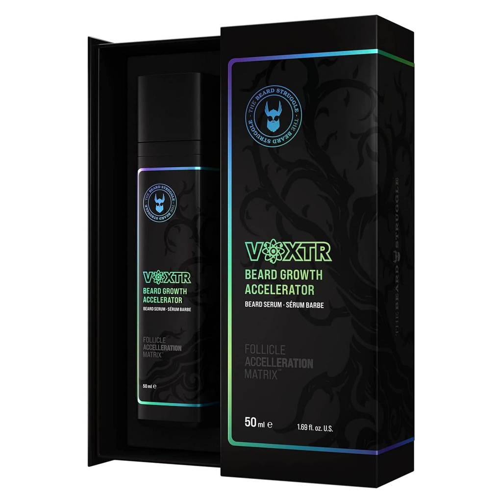 The Beard Struggle Voxtr Beard Growth Serum with Follicle Acceleration Matrix - Beard Serum, 1.69 Fl. Oz. US