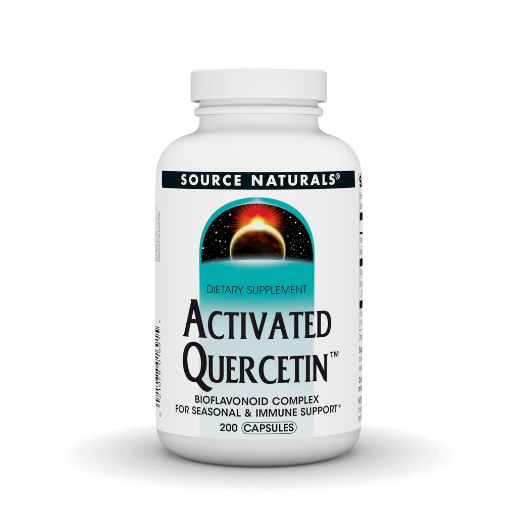 Source Naturals Activated Quercetin, Bioflavanoid Complex, for Seasonal & Immune Support* - 200 Capsules