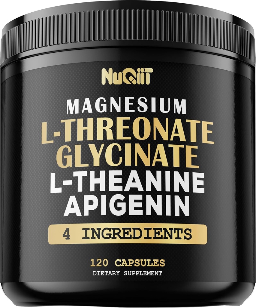 Magnesium L-Threonate Capsules 500mg Magnesium Glycinate 500mg &amp; Más Suplemento - 120 cápsulas - Beneficios Impresionantes para apoyar el mood positivo, el crecimiento muscular, el sistema inmunológico, la salud cerebral " Focus