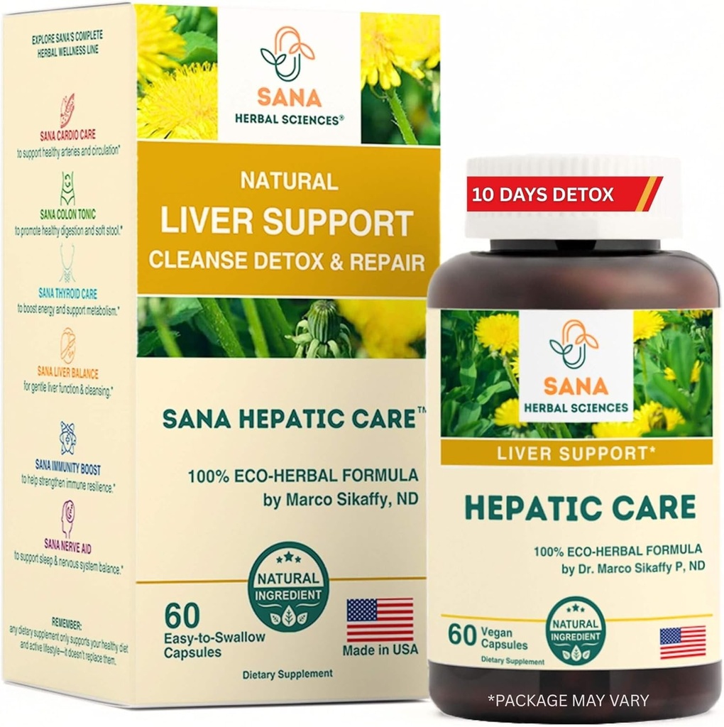 Active Liver Cleanse " Detox – 1800mg Herbal Fórmula con leche orgánica Thistle, Turmeric " Dandelion Root – Apoya Fatty Liver Repair " Daily Liver Health – por Sana Herbal