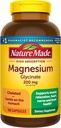 Nature Made Magnesium Glycinate 200 mg por porción, Suplemento Magnesio para Muscle, Heart, Nerve y Bone Support, 180 Magnesium Bisglycinate Capsules, 90 Day Supply
