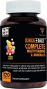 Suplemento multivitamina de alimentos completos clínicos para hombres y mujeres - ¡Absorción completa de vitaminas líquidos! 42 Superfood Fruits Vegetables - Young Adult to Senior - 120 Liquid Capsules