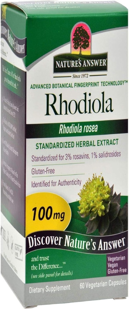 Respuesta de la naturaleza Rhodiola Root Vegetarian Capsules, 60-Count