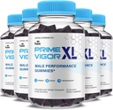 (5 Pack) Prime Vigor XL Gummies PrimeVigor XL Me Gummy Supplement, Prime Vigor Maximum Strength Advanced Shilajit Irish Sea Moss Fenugreek Gummies for Men Energy &amp; Vitality Support (5 Month Supply)