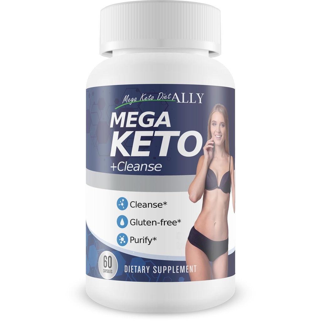 Mega Keto Diet + Cleanse - Ayuda Reducir el Bloat Gut - Explosión de carbohidratos para soportar la Ketosis Cleanse - Limpieza Digestiva Apoyo Ketogénico - Limpieza del cuerpo &amp; Limpiador del hígado - Ayuda Asistencia sanitaria general