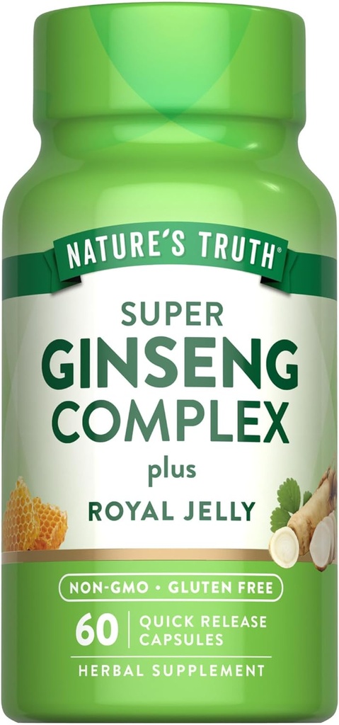 Complejo Super Ginseng de la Verdad de la Naturaleza ← 60 Capsules Silencio con la jalea real