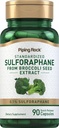 Piping Rock Sulforaphane Supplement Capsules TEN 400mcg ANTE 90 Píldoras Silencio de Broccoli Seed Extract ANTE No GMO, Gluten Free