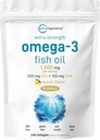 Micro Ingredientes Extra Strength Omega 3 Fish Oil Suplementos 1,200mg Por Serving, 240 Softgels TEN Lemon Flavored ANTE Burpless ANTE Essential Fatty Acids ← EPA 220mg + DHA 150mg ← Deep Sea Fish Fish Fish