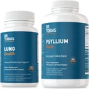 Dr. Tobias Lung Health " Psyllium Daily Supplements, Lung Cleanse " Detox Fórmula, apoya los movimientos de bolos saludables con Psyllium Husk, Vitamina C, Butterbur, Quercetin, Daily Fiber and Lung Supplement
