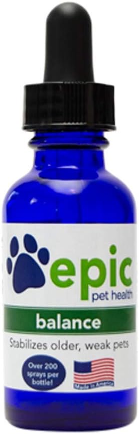 Equilibrio - Todos los suplementos líquidos naturales que estabilizan mascotas viejas o débiles - Aplicar directamente al cuerpo, alimentos y agua para resultados rápidos - seguro para todas las mascotas (Dropper, 2 onzas)