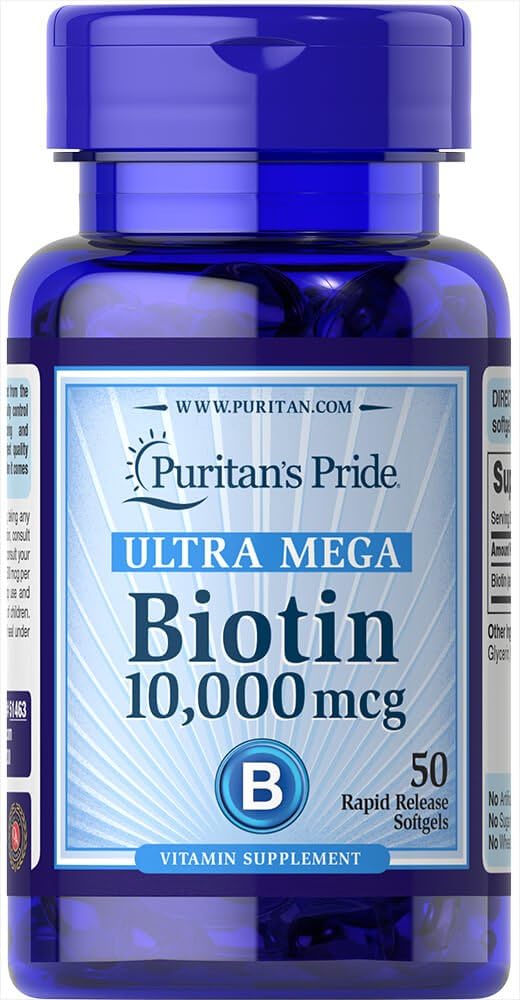 El orgullo de Puritan Ultra Mega Biotin 10000 Mcg 50 Conde