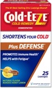 Cold-Eeze Plus Defense Natural Manuka Honey Lemon Zinc Lozenges, Homeopathic Cold Remedy, Shortens Common Cold Symptoms, Promotes Immune Health, Sambucus Nigra, Echinacea y Rose HIPS, 25 Ct.