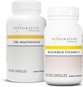 Integrative Therapeutics Bundle with Buffered Vitamin C 1,000 mg, 60 Capsules & Tri-Magnesium, 90 Capsules - Buffered Vitamin C for Antioxidant Support* - Tri-Magnesium for Heart & Bone Health*