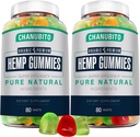 Gamas de cáñamo (2 Packs) Suplemento de cáñamo orgánico de alta potencia para adultos - con extracto de aceite de cáñamo puro - Natural Edibles Gummy-Vegan, No GMO, Bajo azúcar