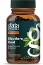 Gaia Herbs Eleuthero Root - Energy, Stamina & Mental Endurance Support - Eleuthero Root (Siberian Ginseng) Adaptogen Herbal Suplemento - 60 Vegan Liquid Phyto-Capsules (30-Day Supply)