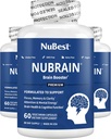 NuBrain - Advanced Brain Booster - Mejorar la memoria, Focus " Clarity with Vitamin B6, Ginkgo Biloba, Bacopa Monnieri " Más - Suplemento cerebral para hombres " Mujeres - 3 Pack TEN 3 Meses Supply