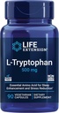 La extensión de vida L-Tryptophan, 500 mg, fomenta niveles de serotonina saludables y promueve el sueño saludable, el humor, la respuesta al estrés " Satiety, Gluten-Free, Non-GMO, Vegetarian, 90 cápsulas