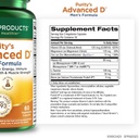 Productos de pureza La fórmula avanzada del Dr. Cannell de vitamina D masculina empacada con vitamina D, vitamina K2, zinc, citrato de magnesio, hierro y Taurina - 60 cápsulas vegetarianas