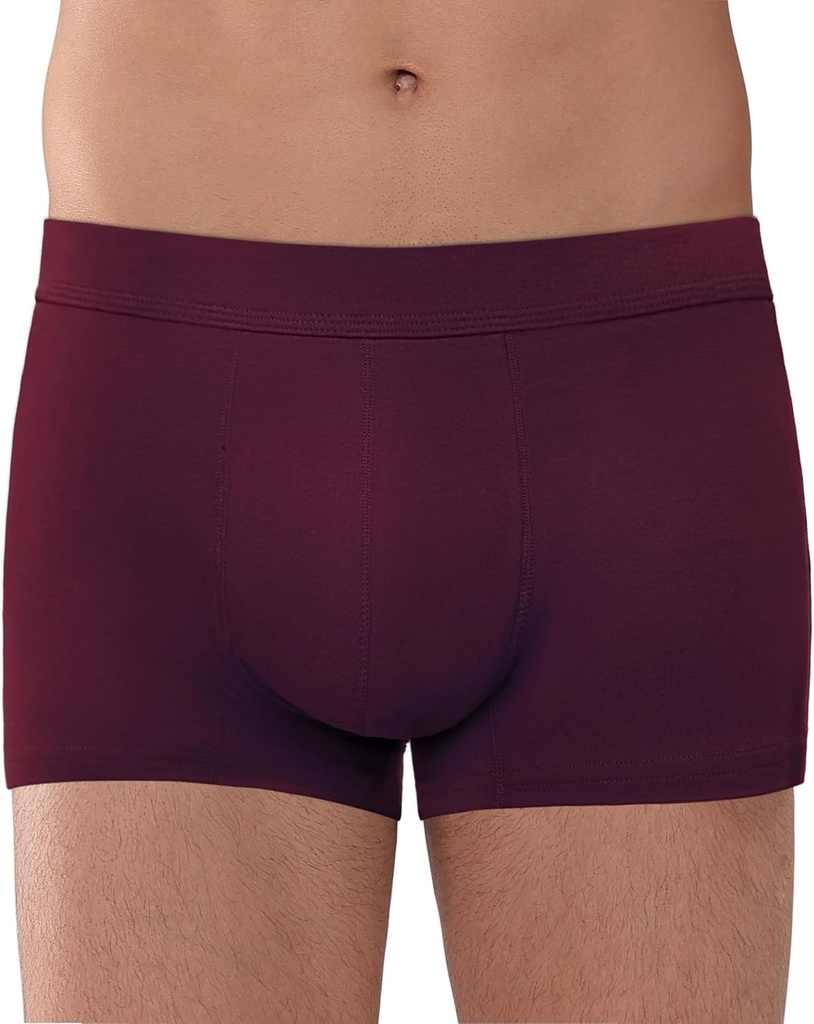 Ropa interior de incontinencia masculina Lavable 2.3 oz Absorbency Leak Proof Boxer Briefs Senior Bladder Control Cotton 1 Pack (Maroon, XL)