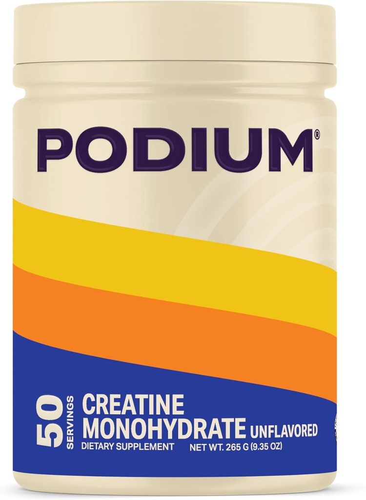 Nutrición de Podio, Solos ← Monohidrato de Creatina, 50 Servimientos, Desarrollado, Rendimiento Atlético Boost