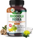 Rhodiola Rosea Suplemento Enriquecido con Ashwagandha, Magnesium, L-Theanine, St. John's Wort, Lemon Balm - Soporte Mood, Calidad del sueño, y Enfoque mental