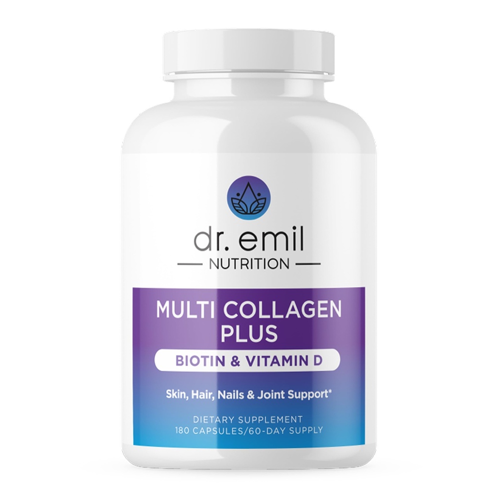 DR. EMIL NUTRITION Multi Collagen Peptides Plus Biotina y Vitamina D TENIDO Biotina &amp; Suplementos colágeno TENIDO Skin &amp; Nails ANTE Biotin Pills Hair Growth TENIDO 60 Servings