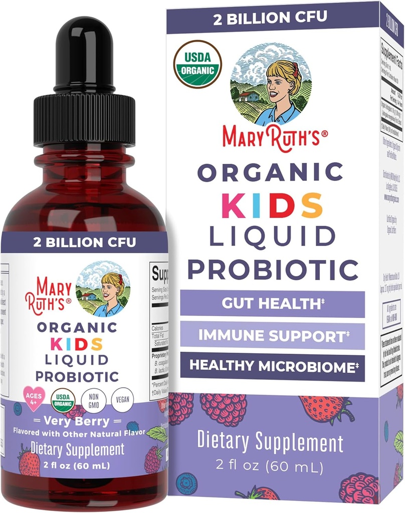 MaryRuth Organics Kids Very Berry Liquid Probiotic, 2 FZ