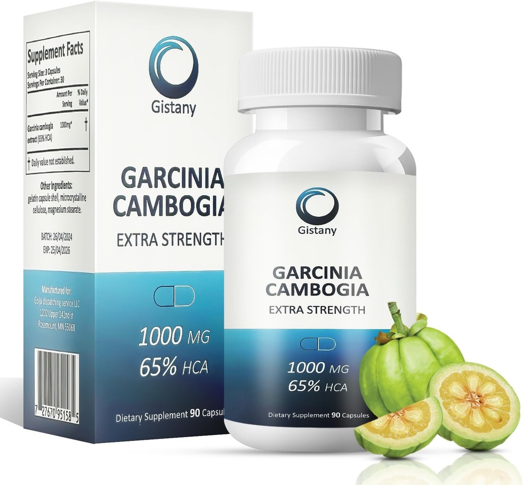 Extra Strength 65% HCA Pure Garcinia cambogia Natural Weight Píldoras, Appetite Control Píldora Suplemento dietético de Control Peso para Hombres y Mujeres
