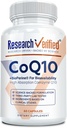 Investigación CoQ10-100% Puro Extra Strength 300mg CoQ10 – Ausorción mejorada y biodisponibilidad con Bioperina - Niveles de Antioxidantes más altos, Mejorar la salud cardiovascular, 60 cápsulas veganas