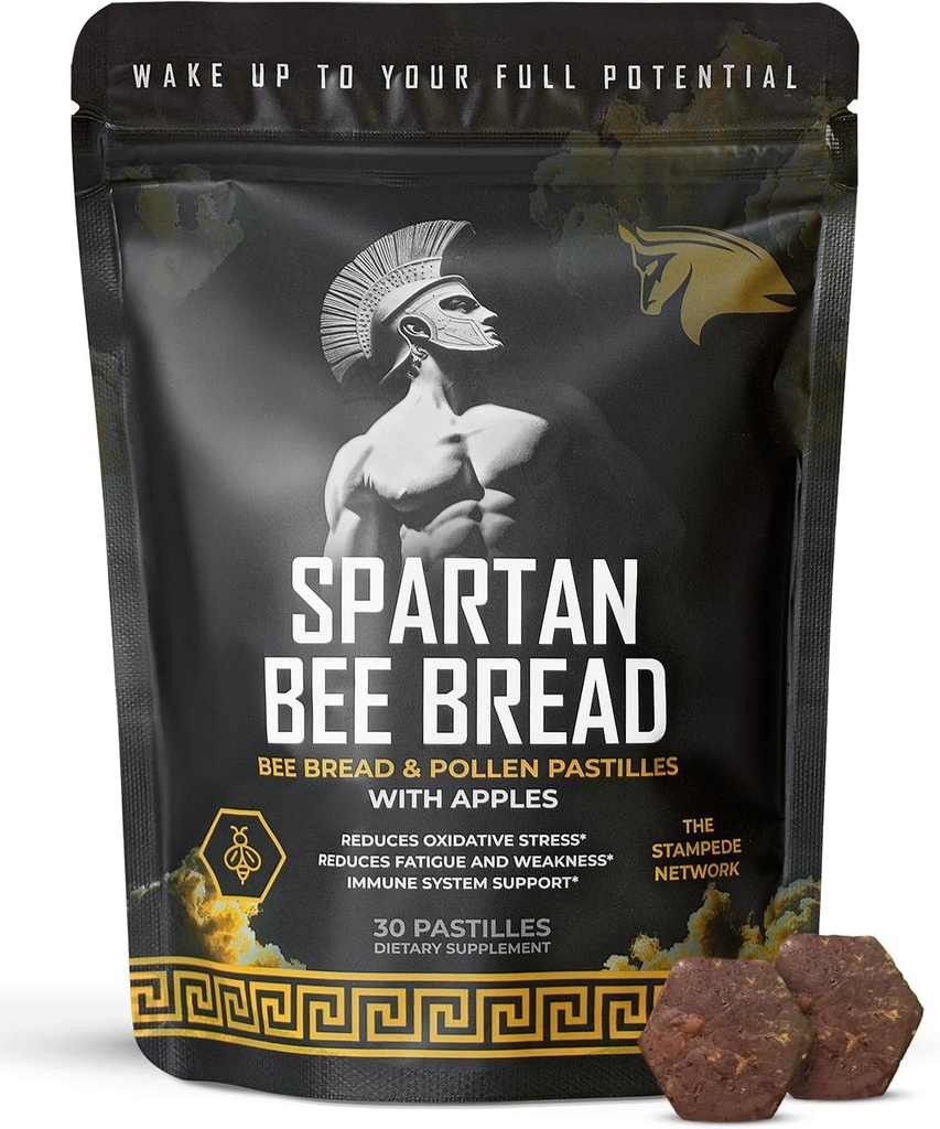 Pan de abeja espartano – Pan de abeja crudo orgánico natural multivitamínico con polen de abeja, propóleo " Royal Jelly " Fermented for Energy, Vitality, Recovery " Immunity ¦