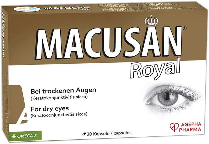 Royal Dry Eye Tablets TENIDO Píldoras para la Macula Saludable de los Ojos TENIDO Vitamina &amp; Suplemento Mineral con Lutein, Zeaxanthin &amp; Omega-3