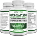 Suplemento de Apoyo al Riñón, Detox " Reparación de Fórmula para la Salud del Riñón " , 705 mg de píldoras con 21 Herbs - Cranberry Astragalus " Juniper for Bladder " Urinary Tract Health, 60 cápsulas