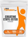 BulkSupplements.com Creatine Ethyl Ester HCl Powder - Suplemento Creatine, Creatine Ethyl Ester Powder - Sin sabor, 3g por Serving, 500g (1.1 lbs) (Pack of 1)