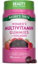 La verdad de la naturaleza Mujeres Gummies multivitamínicos más Collagen " Biotin " soportar 70 Conde ← No GMO " Gluten Free Supplement