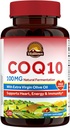 Vitalitown CoQ10 100mg, con aceite de oliva virgen extra, absorción máxima, suplemento Coenzyme Q10, sin gluten, no GMO, para soporte de salud del corazón antioxidante, 120 Softgels