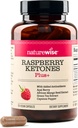 NatureWise Raspberry Ketones Plus - w/ Green Tea Extract, Cayenne Pepper, " Acai Berry - Supports Antioxidant Health, Energy Levels, Weight Goals - Vegan " Gluten-Free - 120 Capsules[120-Day Supply]