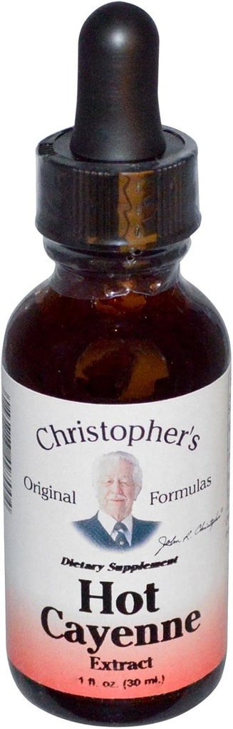 Christopher's Original Formulas Hot Cayenne Extract, 1 fl oz - Suplemento Natural Herbal
