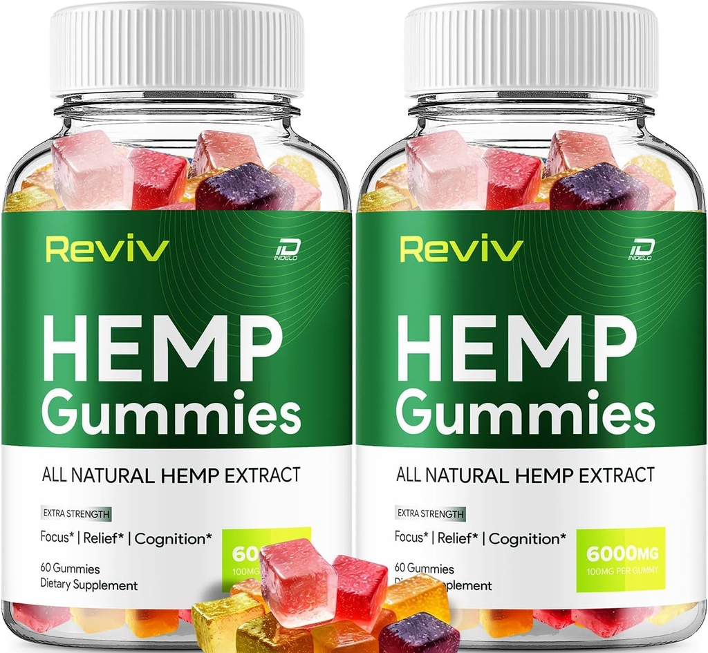 Reviv Hemp - con Hemp Seed Extract RevivHemp Gummies Tinnitus Herbal Supplement, Health and Wellness Support, All Natural Reviv Hemp Gummy (2 Pack - 120 Gummies)
