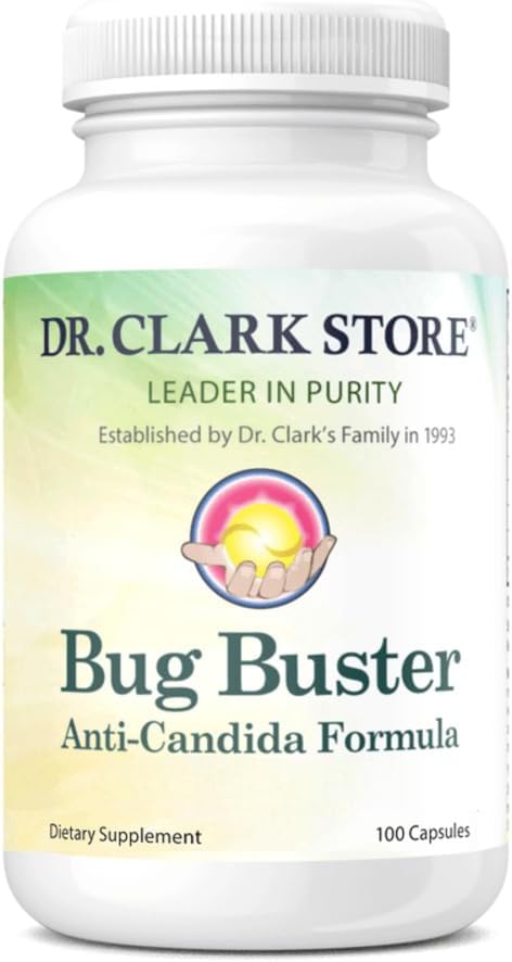 Dr Clark Store Bug Buster Anti-Candida Fórmula – 620mg, 100 cápsulas, apoya Candida Detox &amp; Digestive Health