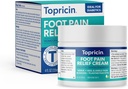 Crema de alivio del dolor de pie de Topricin - Crema hidratante natural y sin olor, 4 onzas - Jar