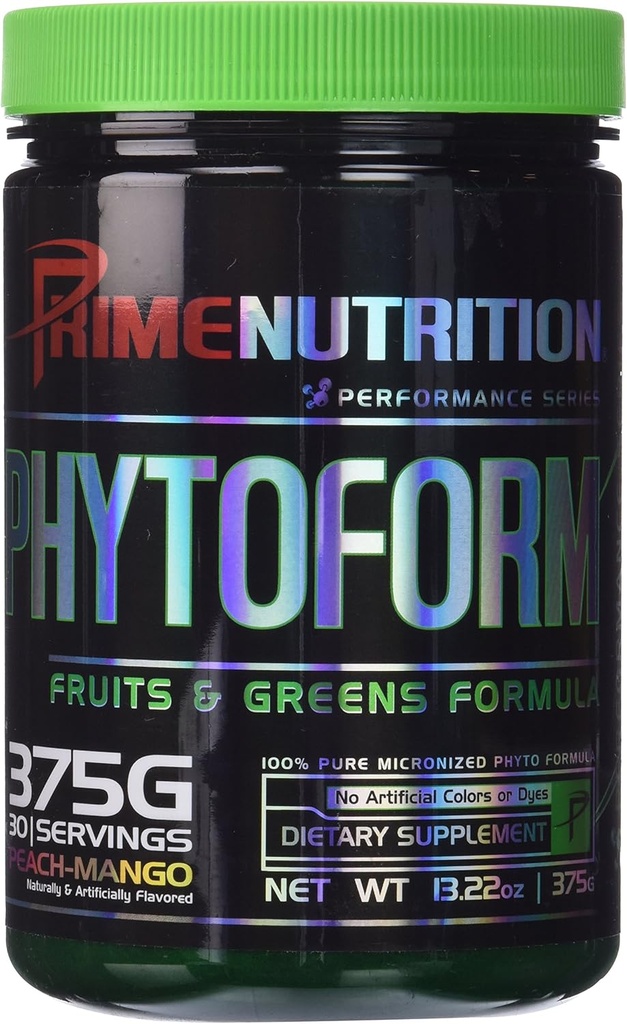 Phytoform | Fruits & Greens | Prime Nutrition | 375g | 30 Servings (Peach-Mango)