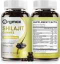 Shilajit Pure Himalayan Organic Shilajit Gummies,5000MG Shilajit Supplement for Men ' Women with 85+Trace Minerals & Fulvic Acid,Support for Focus, Energy & Immune, Non-GMO Print60 Count,2 Packs