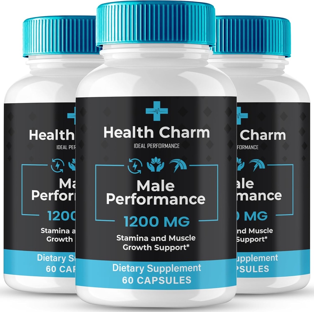 Health Charm, Health Charm Pills, Health Charm Capsules, Official Health Charm for Men Capsules, Health Charm Supplement Support, HealthCharm All Natural Pastillas, 180 cápsulas para 3 meses
